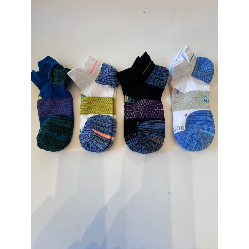 Bombas 4‎ Pairs Unisex Honeycomb Ankle Socks Size LARGE NEW